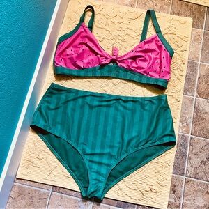 ModCloth Collectif x Playful Promises Women’s Watermelon Bikini Plus Size US 16